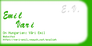 emil vari business card